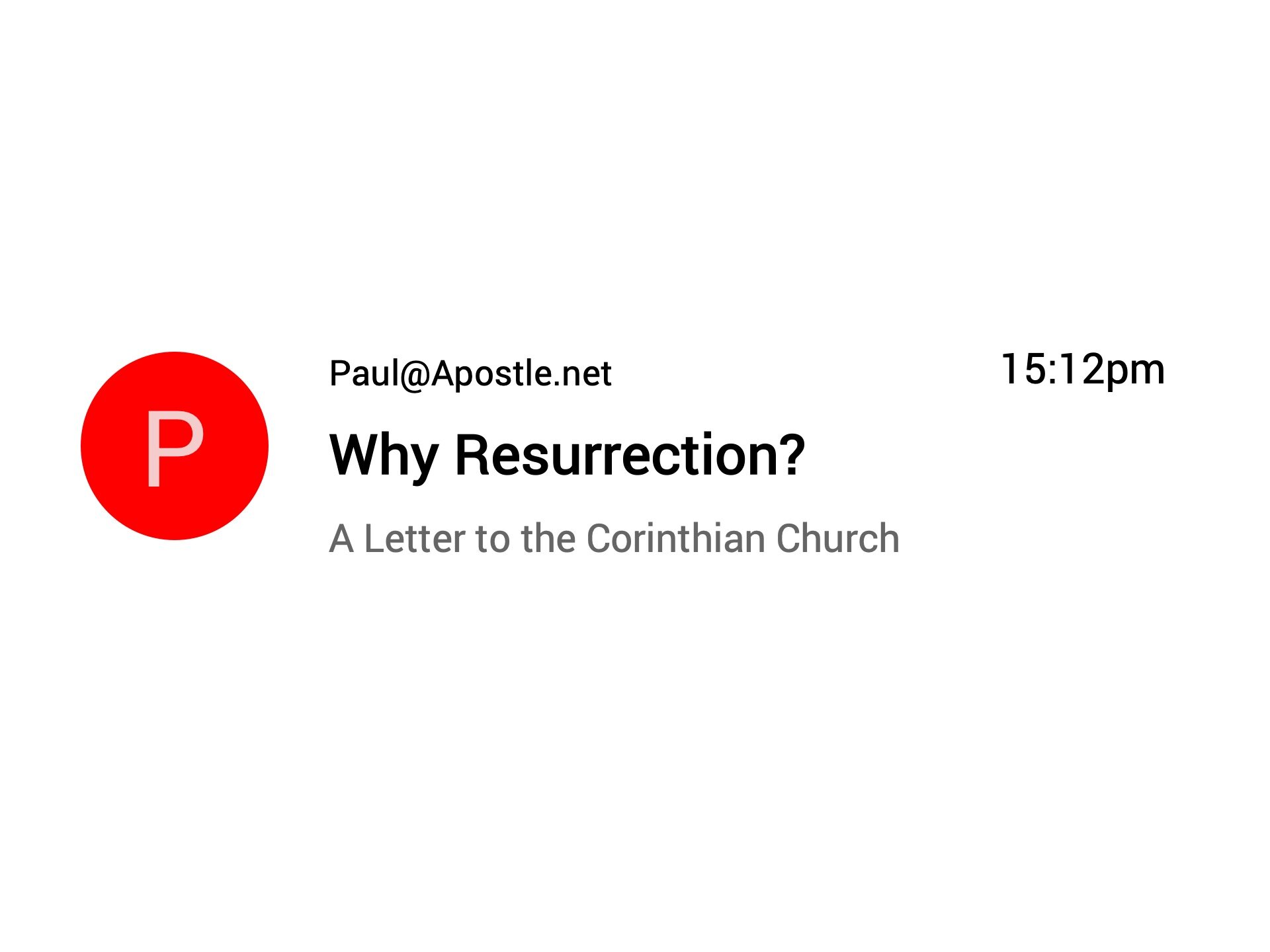 Why Resurrection?