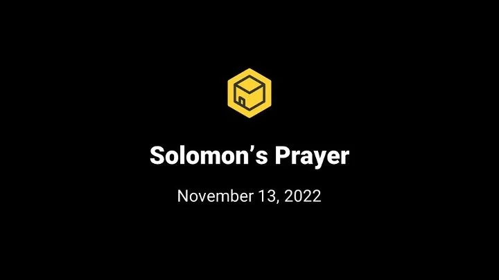 Solomon's Prayer