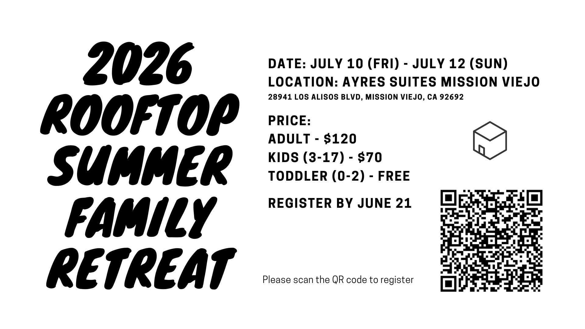 2026 Rooftop Church Summer Family Retreat