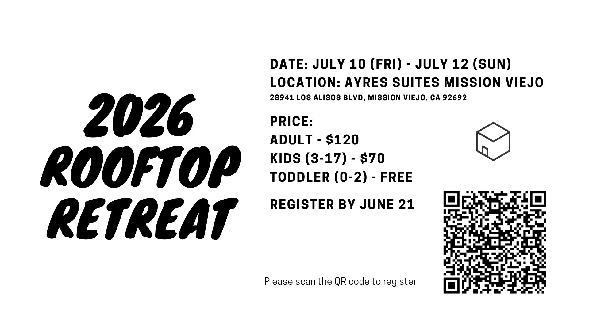 2026 Rooftop Church Summer Family Retreat