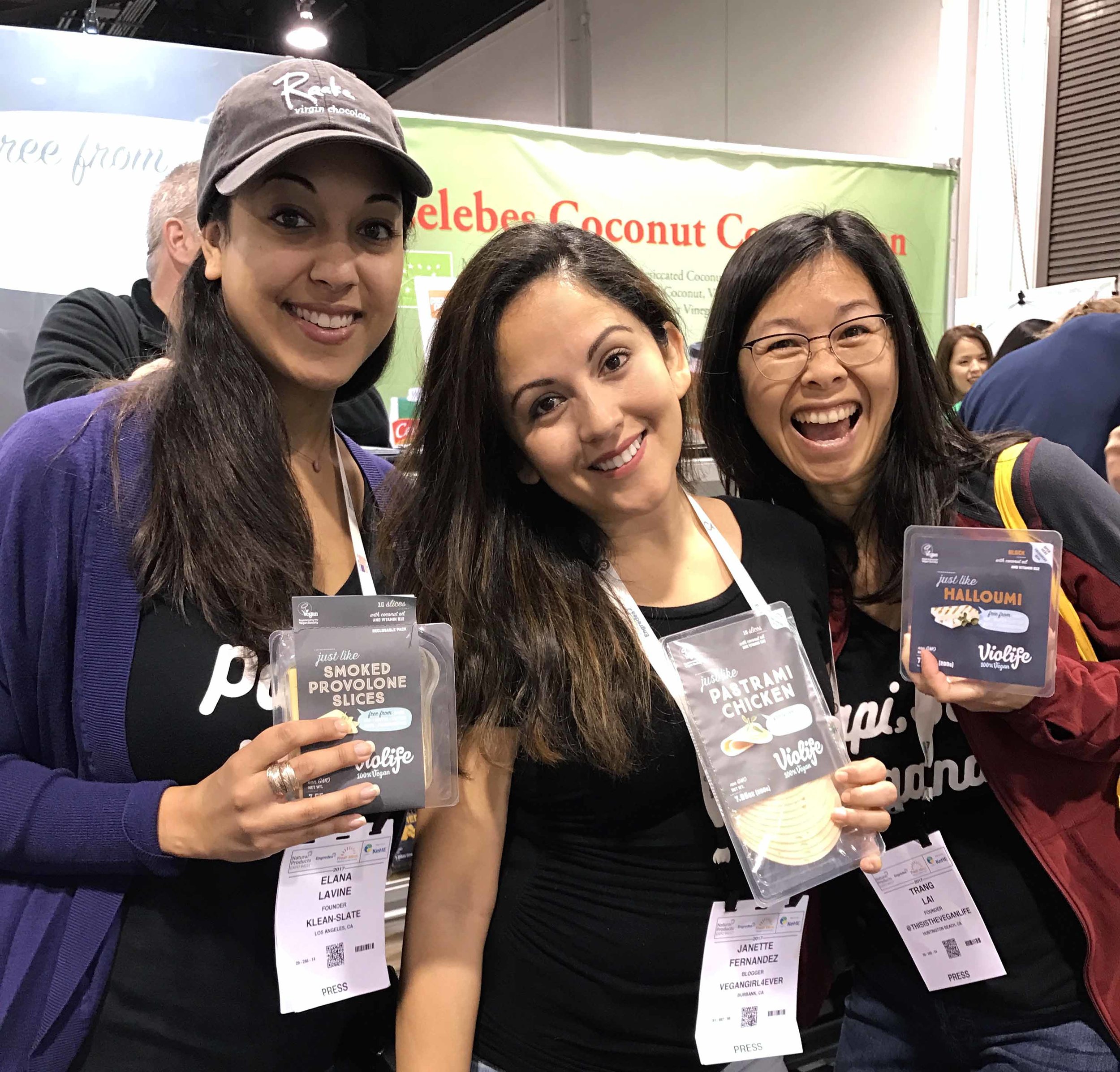 A couple of partners in crime- Vegangirl4ever & Thisistheveganlife at the violife booth