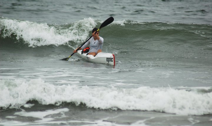 on the waves