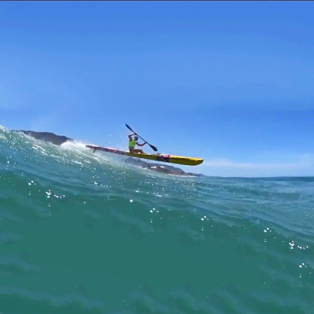 Macca discovering that being above the water is faster than being on the water.