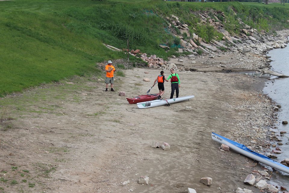 Matt and Braxton at the finish
