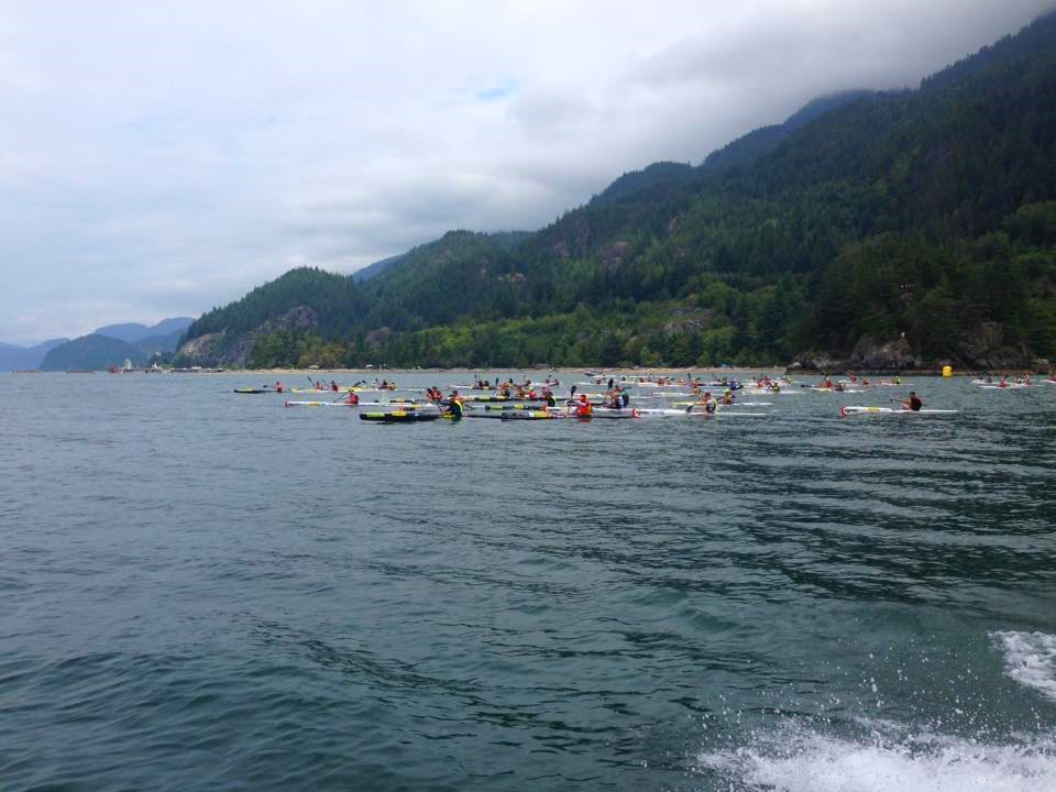 Race start -- Jasper Mocke out in front