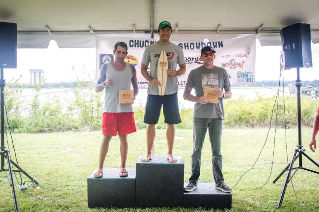 Winners from left: Flavio Costa, Eric Mims, Chris Hipgrave