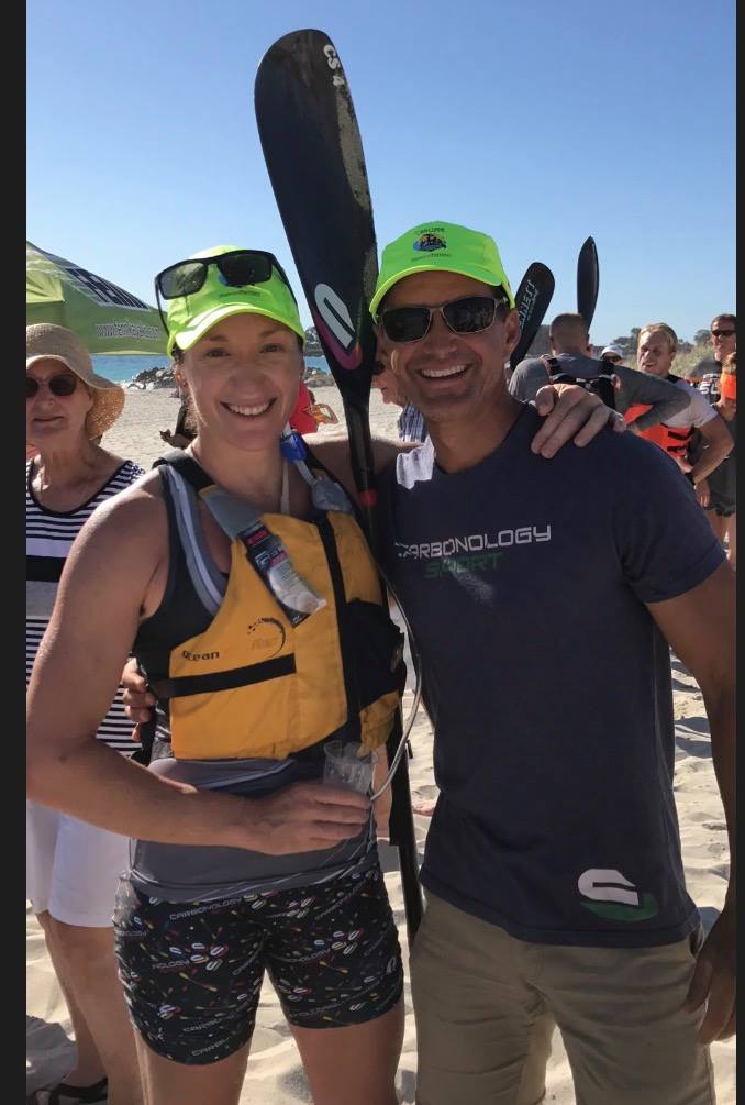 2016 World Surfski Series Champ, Hayley Nixon and Carbonology's Andy Ross