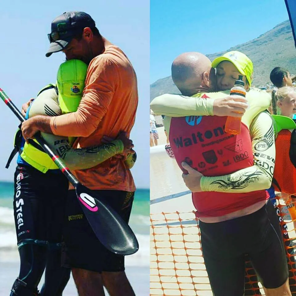 Hayley with Husband, Paul & Coach Linton after winning the 2016 Cape Point Challenge