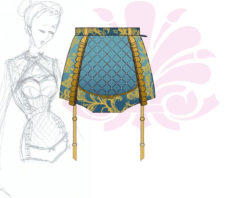 WIP: Baroque Booty Short Look. I'm obsessed with it already!