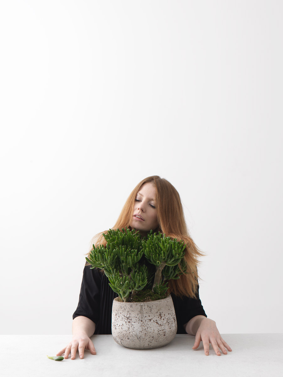 Sandra with the Pot Plant, Brockley, 2016