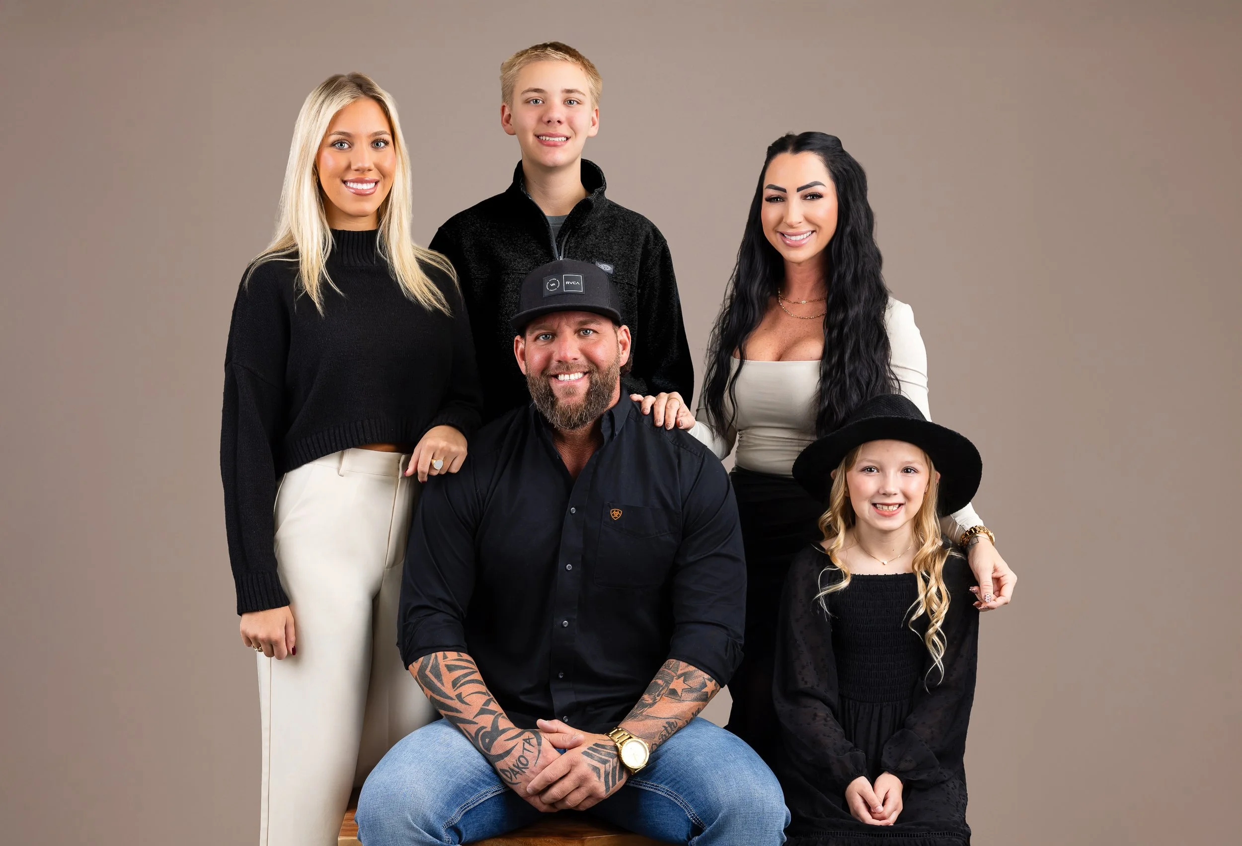 Studio family portrait photographed by Dreamscape Photography in DeLand, Florida.