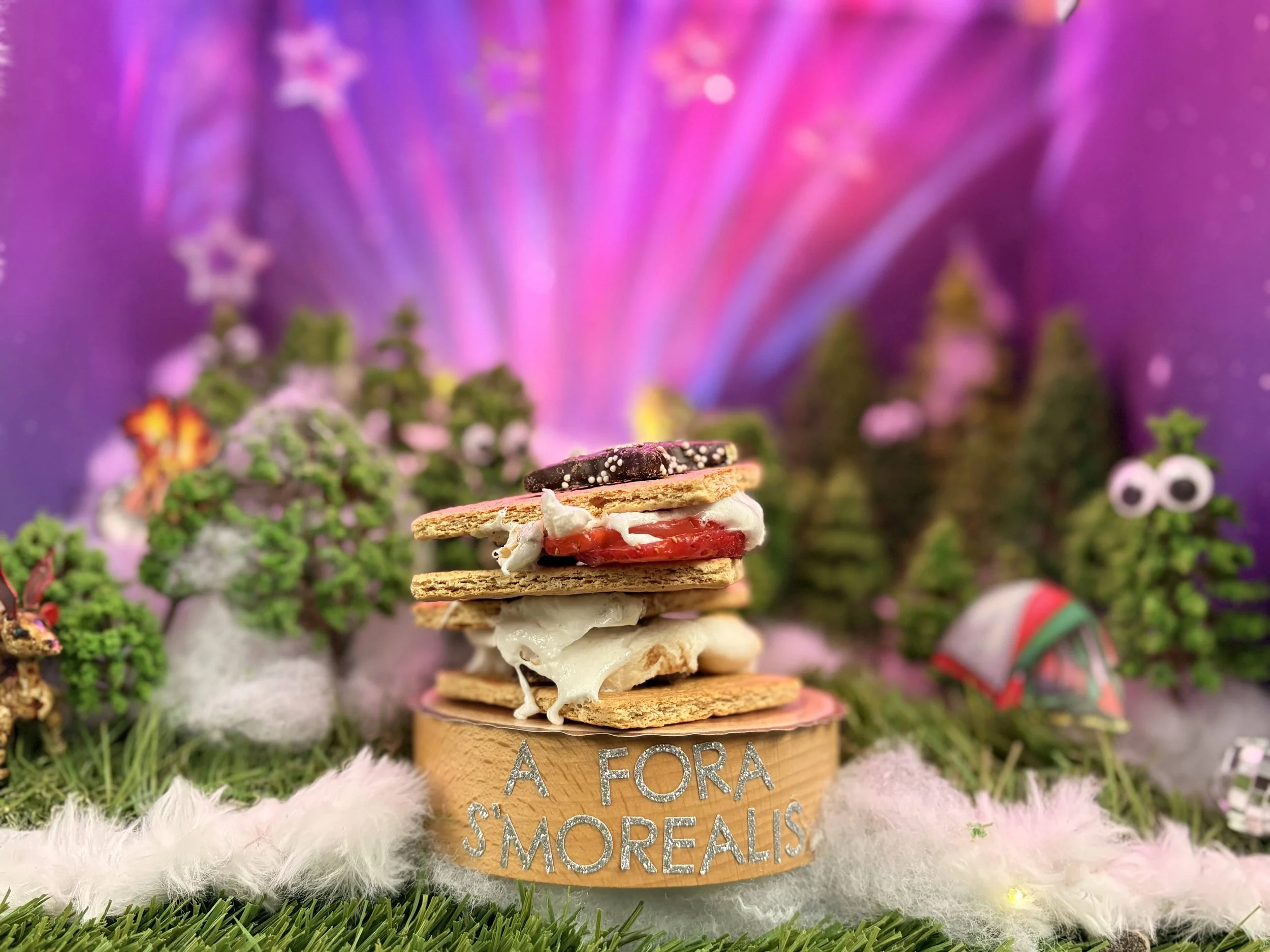  Aurora Borealis-themed S'mores Lab for the Fora Travel company holiday party 