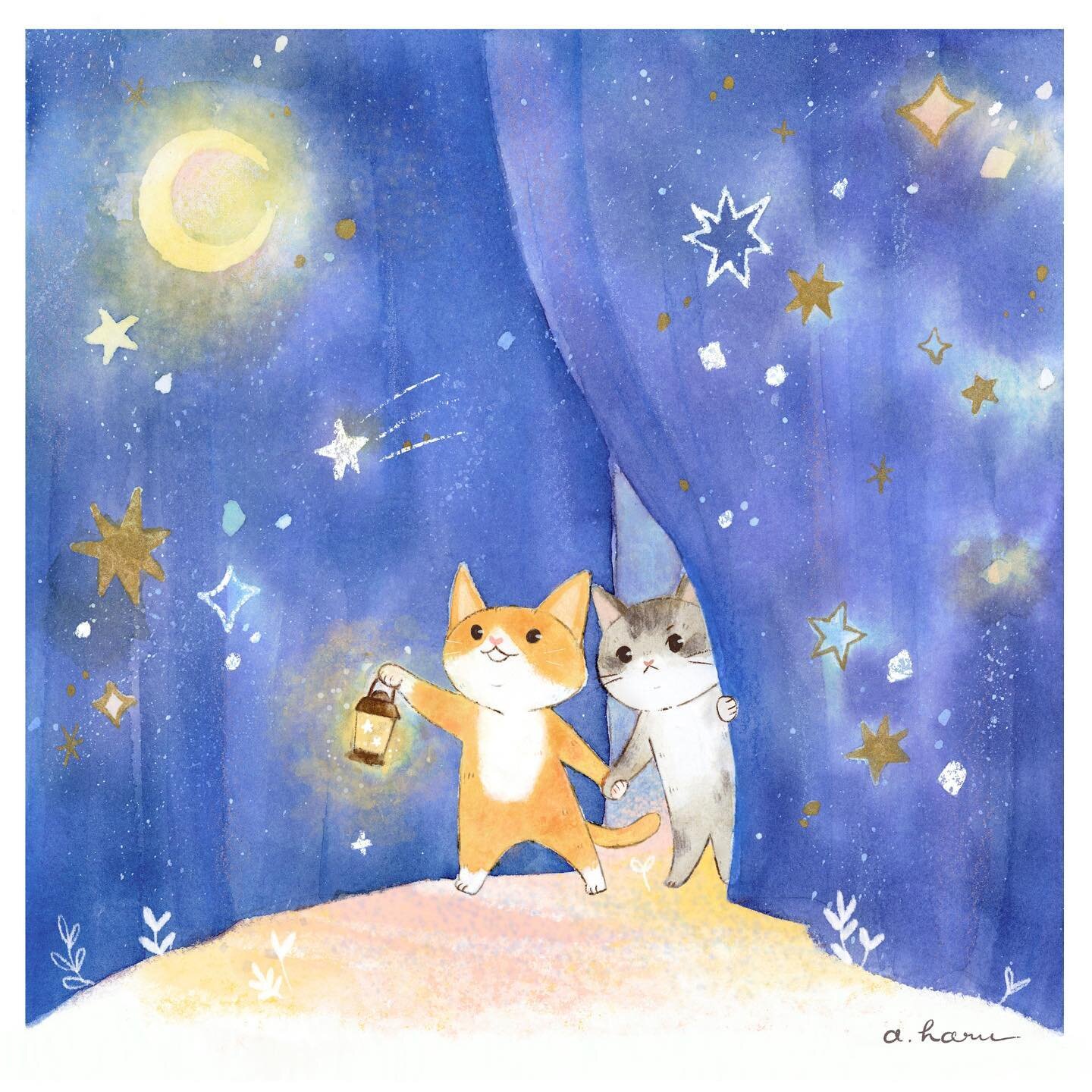 ✨Magical🌙 One last illustration from this year's calendar that I hadn't shared here yet!

Initially I was only planning to draw one kitty, but I ended up loving the idea of having a second companion to fully express that &ldquo;excited but also nerv