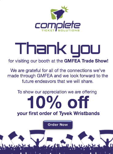 Complete Ticket Solutions Thank You Template