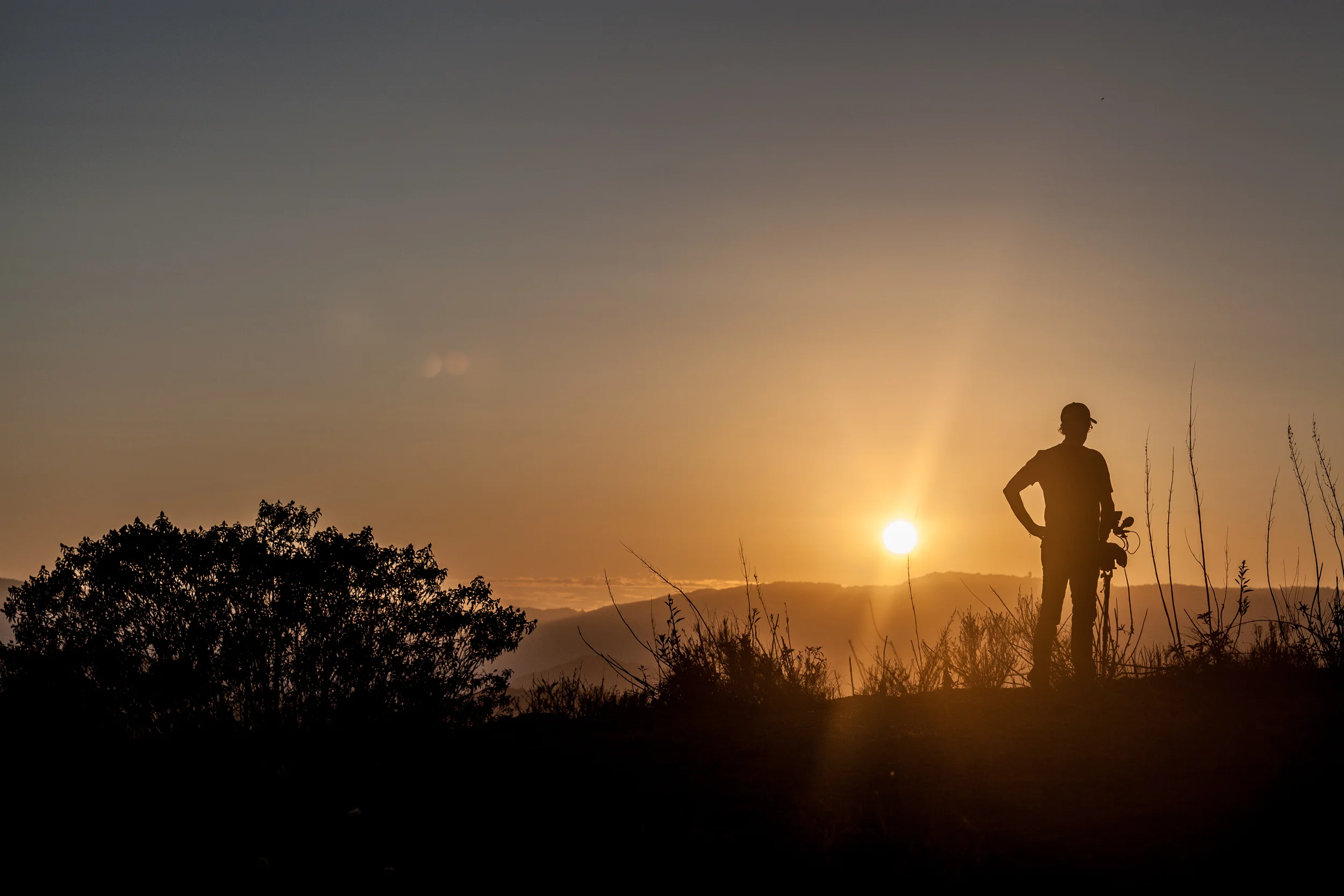 Sunset, Temecula, California. Filmmaker Henry Corra
