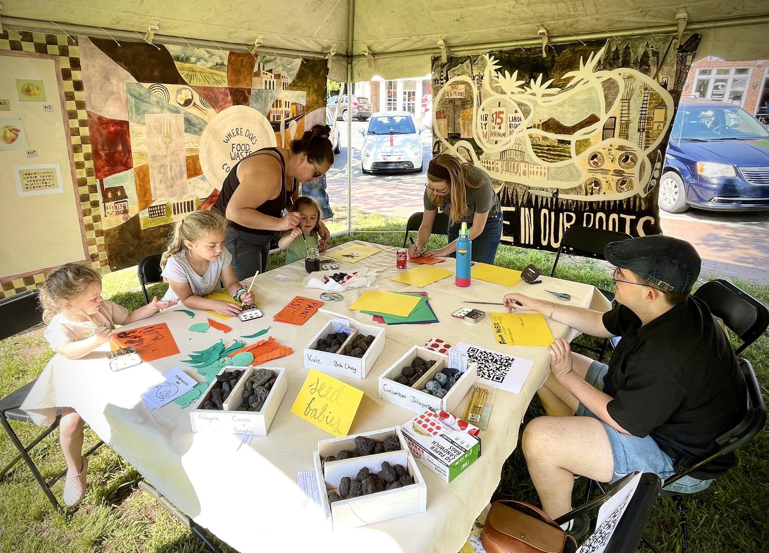  Students chose to focus on food security for their research, and created an immersive, interactive booth for the local art fair.  