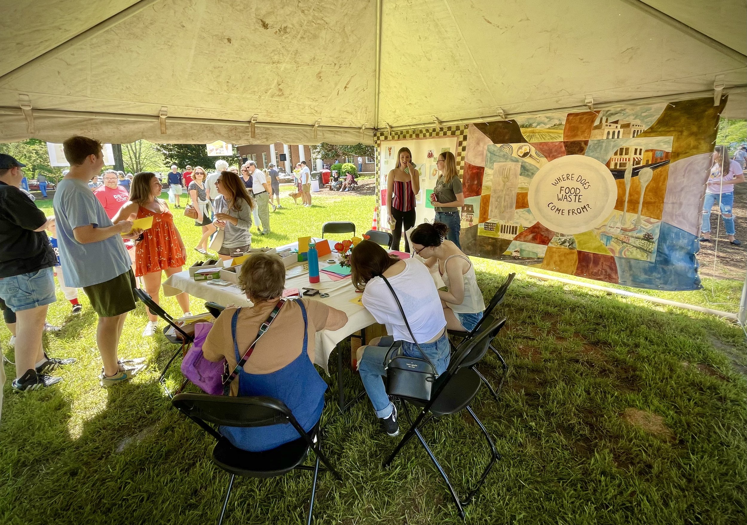  Students talked with passersby throughout the weekend about climate solutions. 