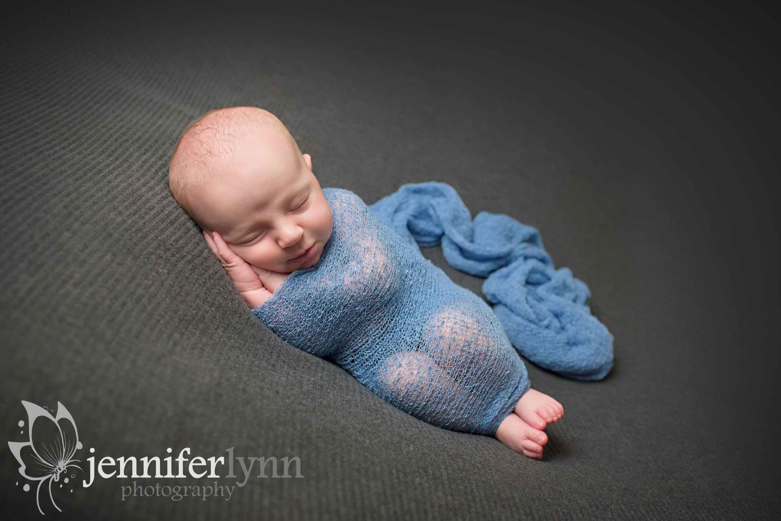 Side Laying with Blue Wrap