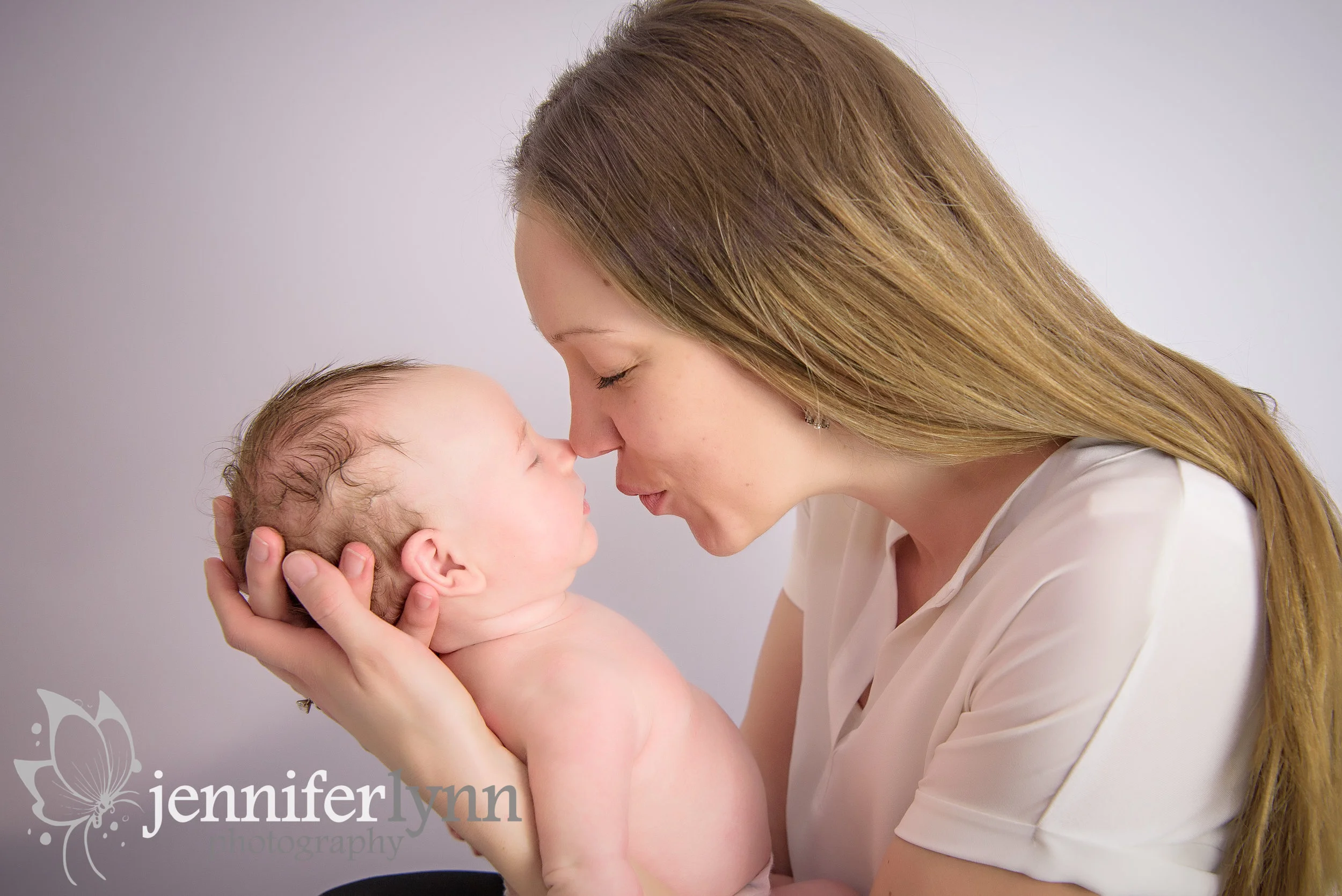 Mom and Baby Nuzzle Noses