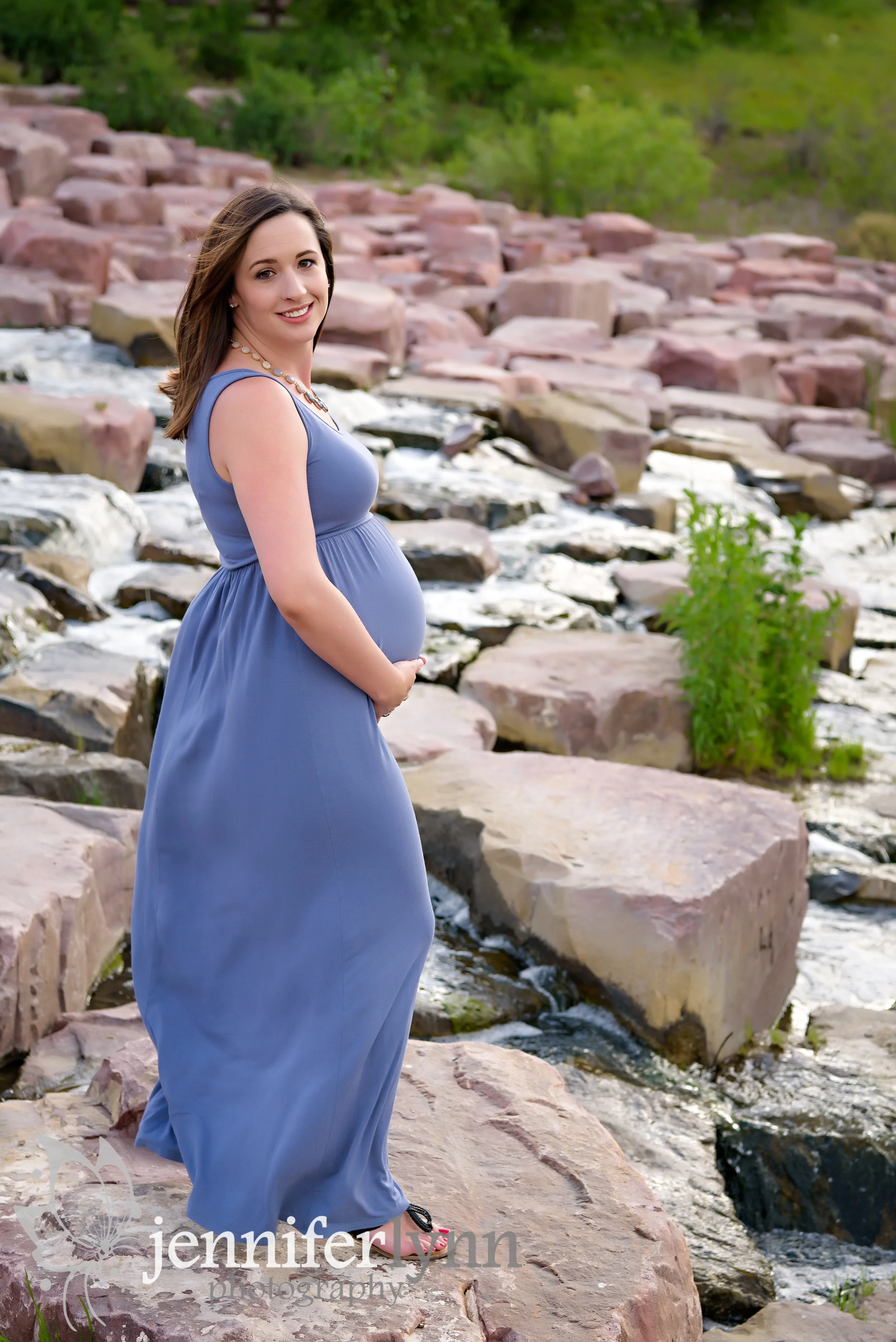 Maternity Summer Water Rocks River