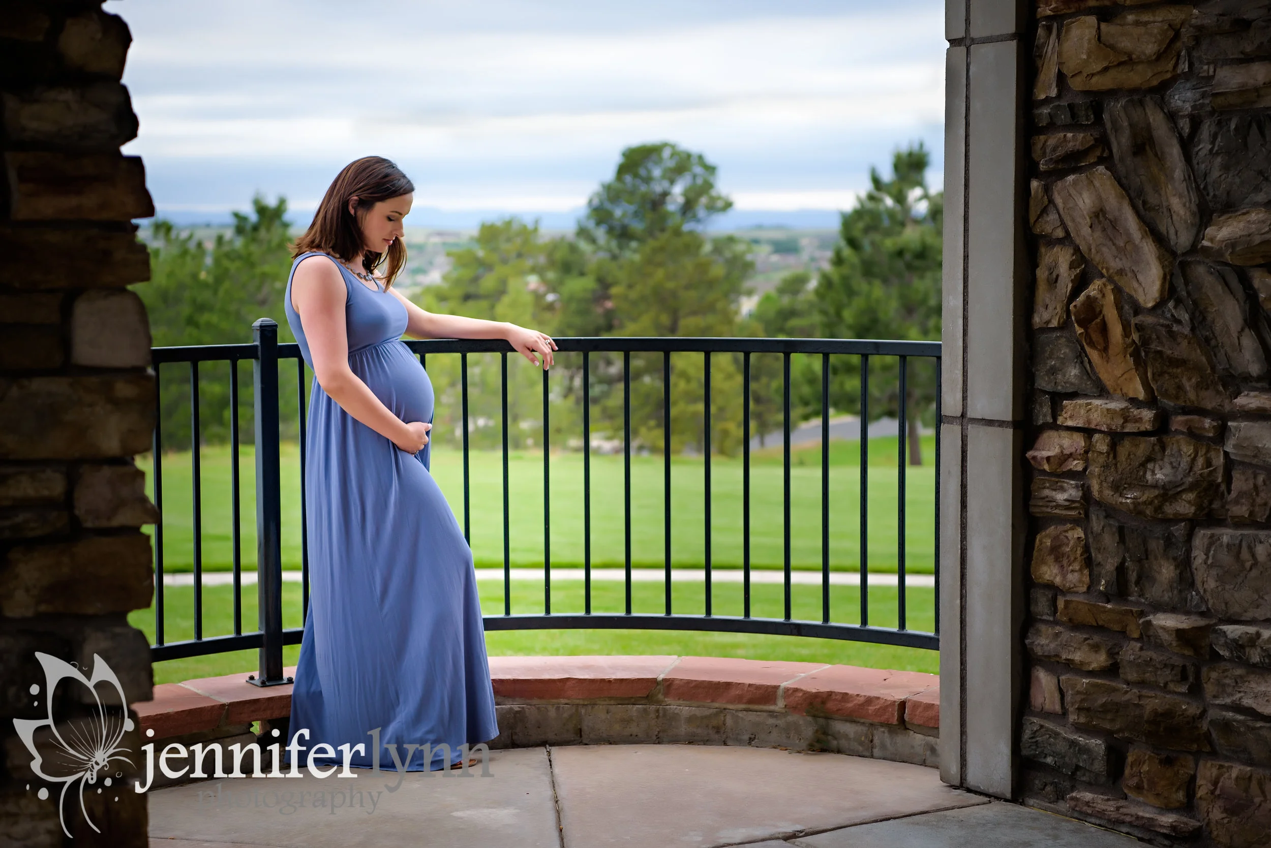 Intimate Maternity Moment Railing Outlook