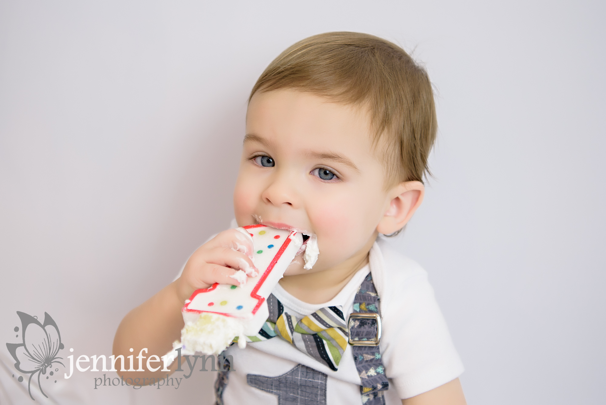 Baby Boy Eats Icing Off Candle