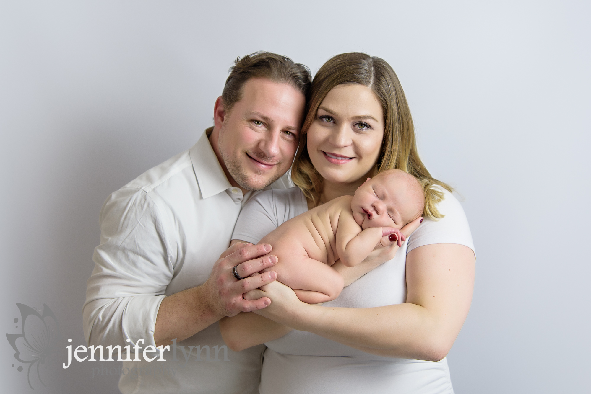 Mom and Dad with Newborn Boy