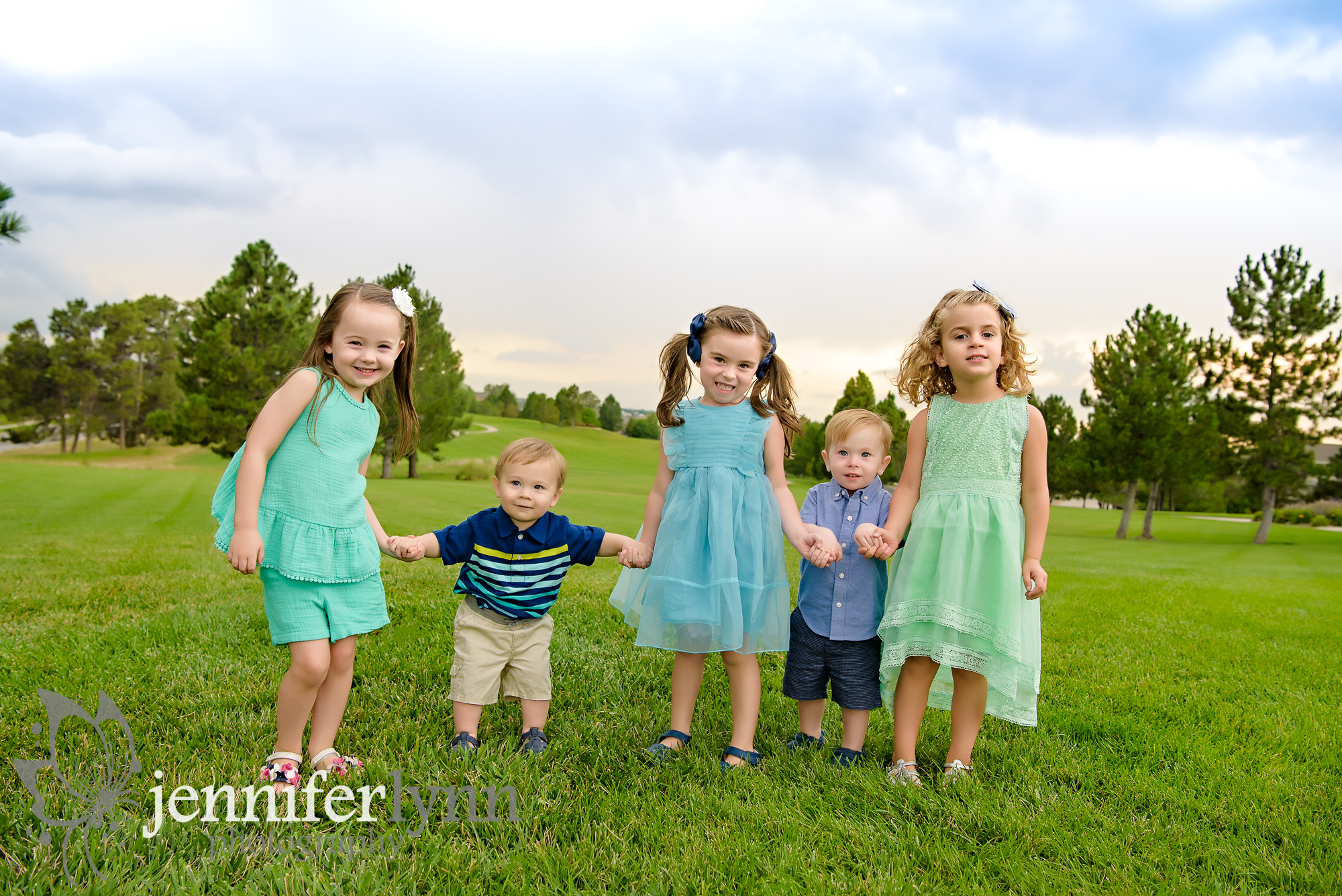 All cousins together photo outdoors