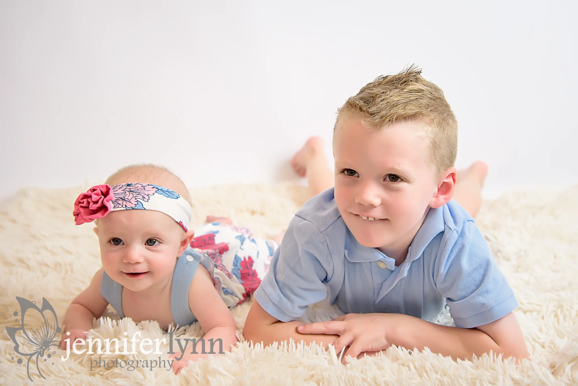 Baby Milestone Sibling Photo
