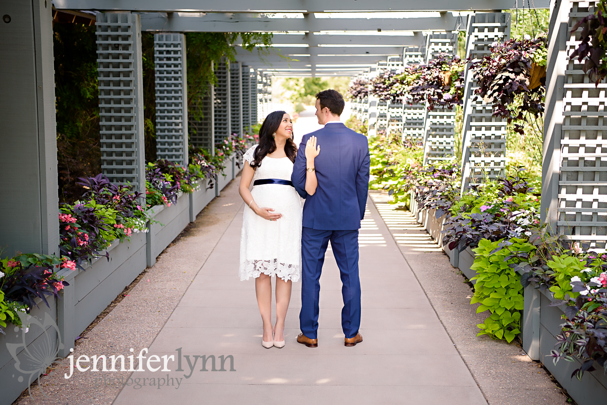 Couple under Pergola Gardens