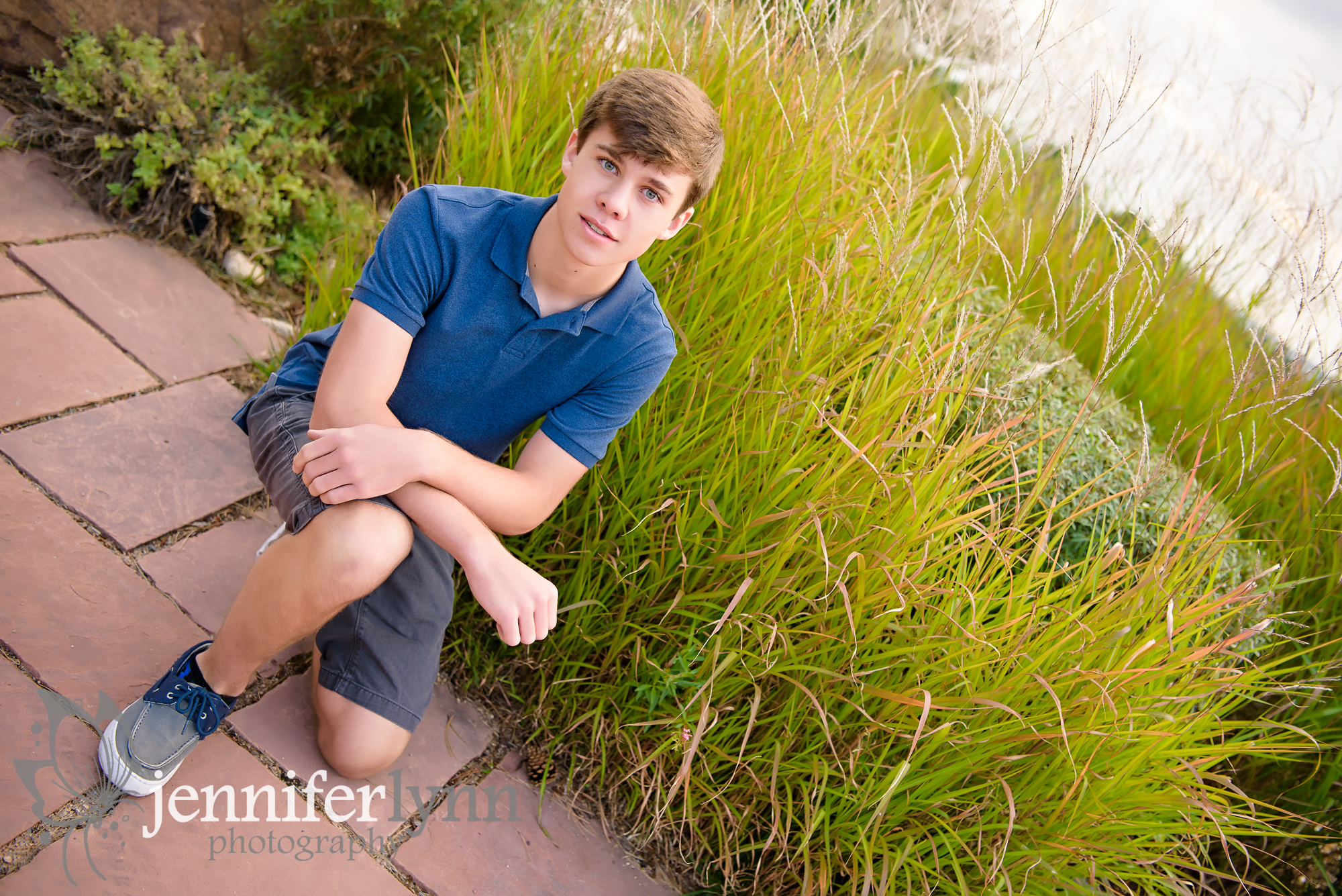 Senior Boy Summer Grasses Green Outdoors