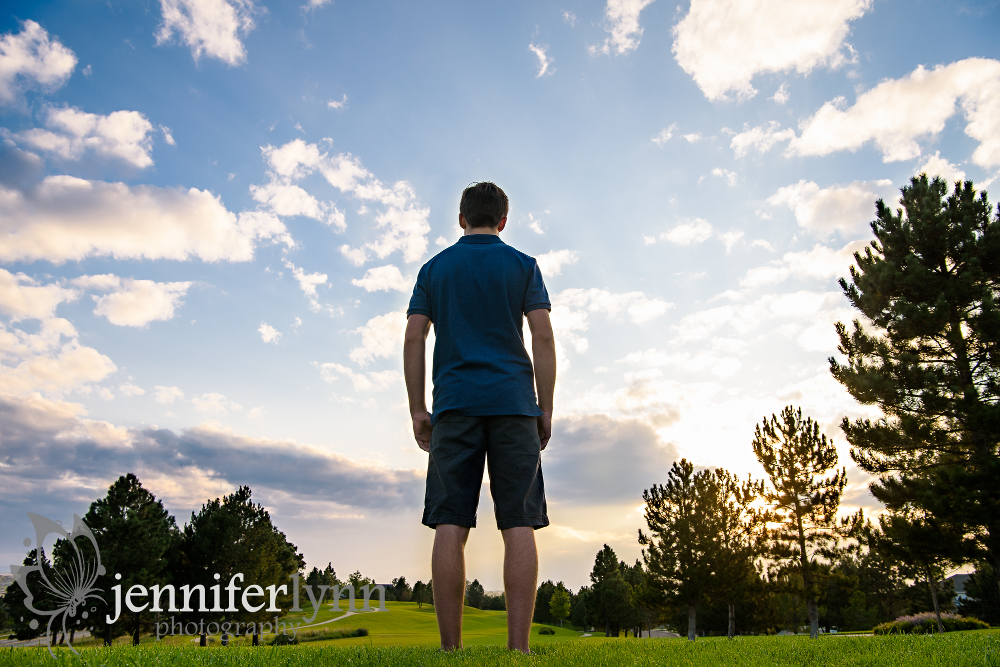 Senior Boy Colorado Sunset Clouds