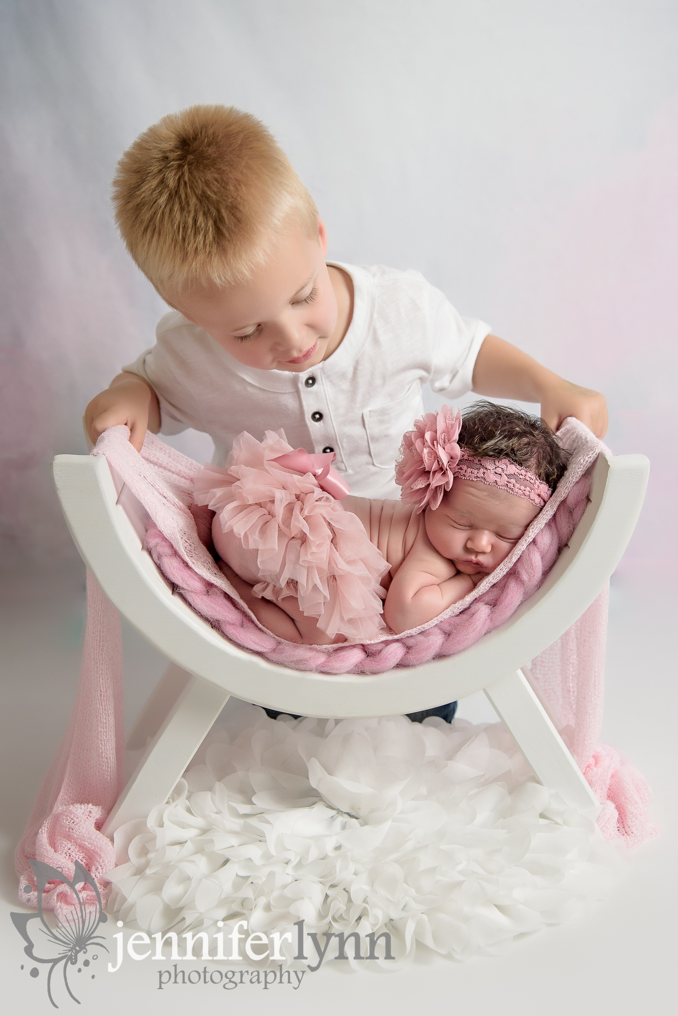 Sibling Newborn Photo Brother Sister
