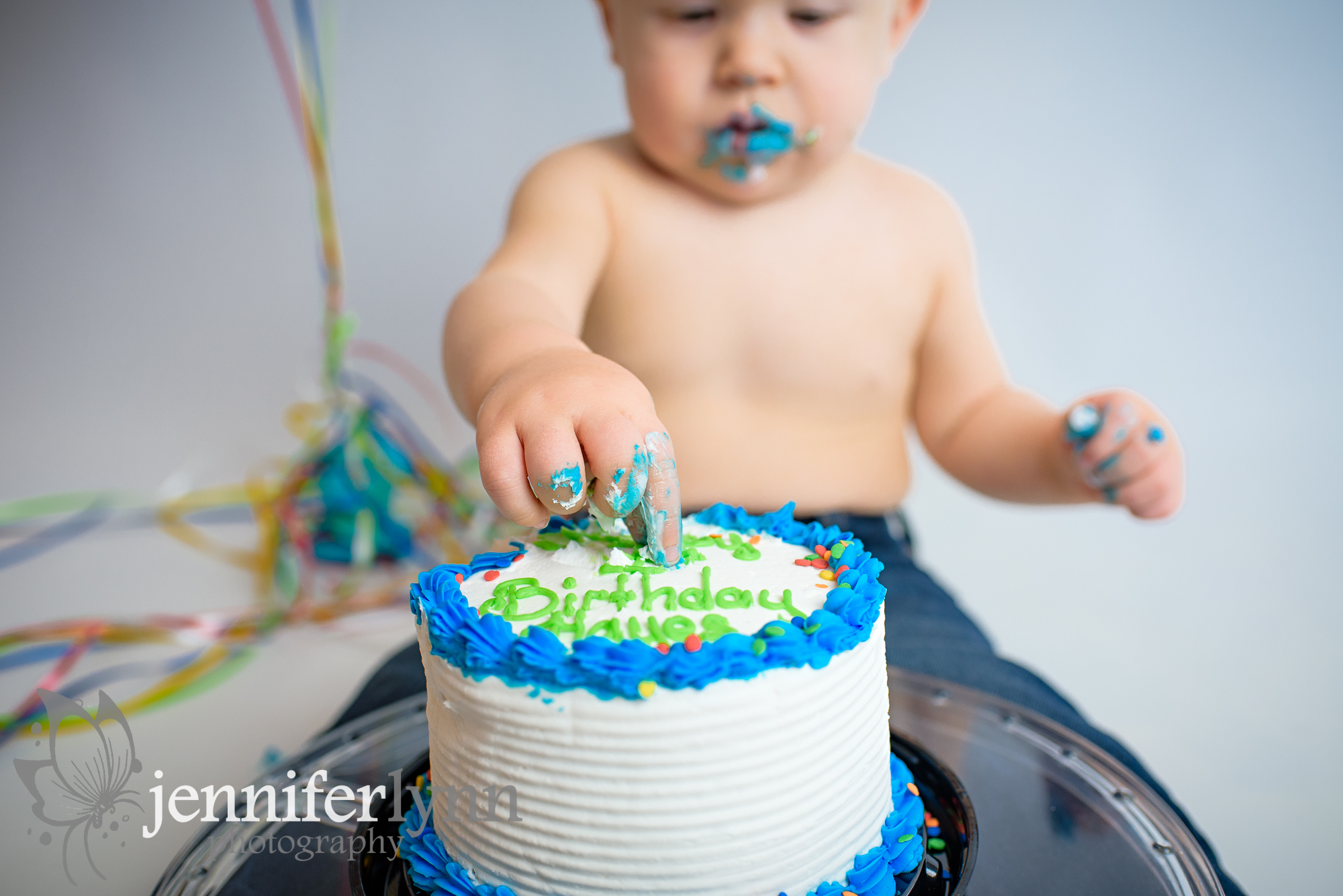 Baby Boy Fingers Smash Cake