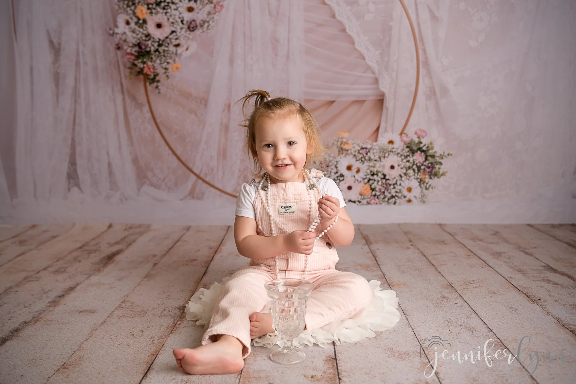 Lace Wall With Flower Hoop