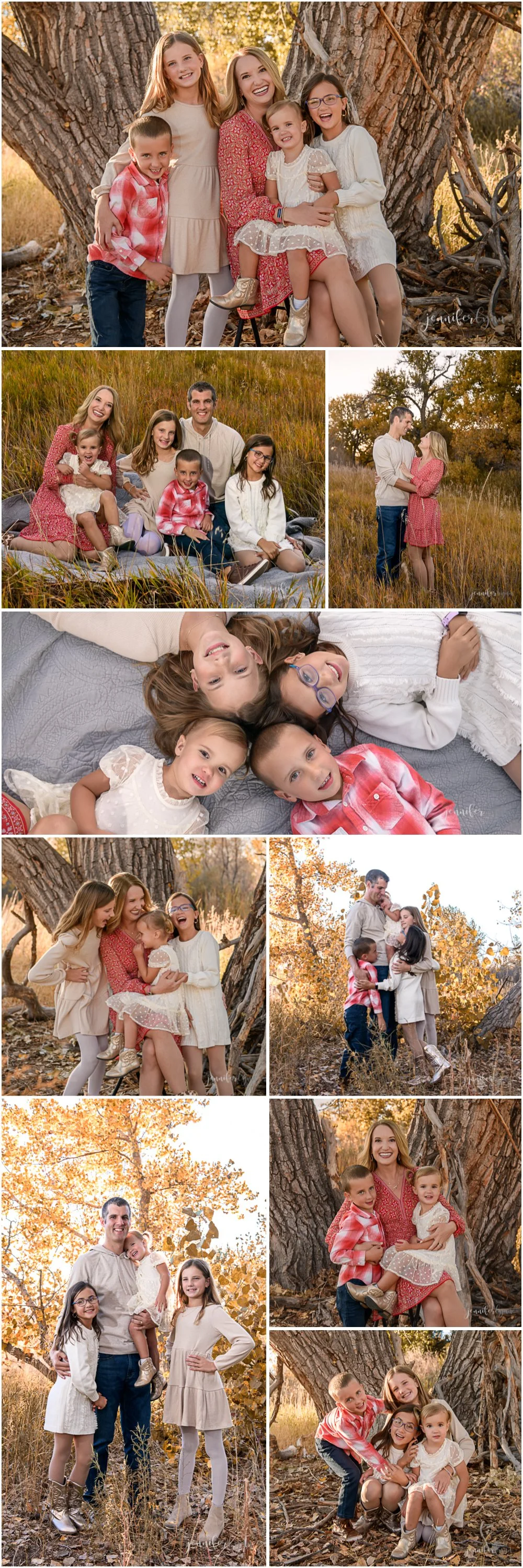 Andrew family 4 kids fall colorado leaves portrait session denver photographer.jpg