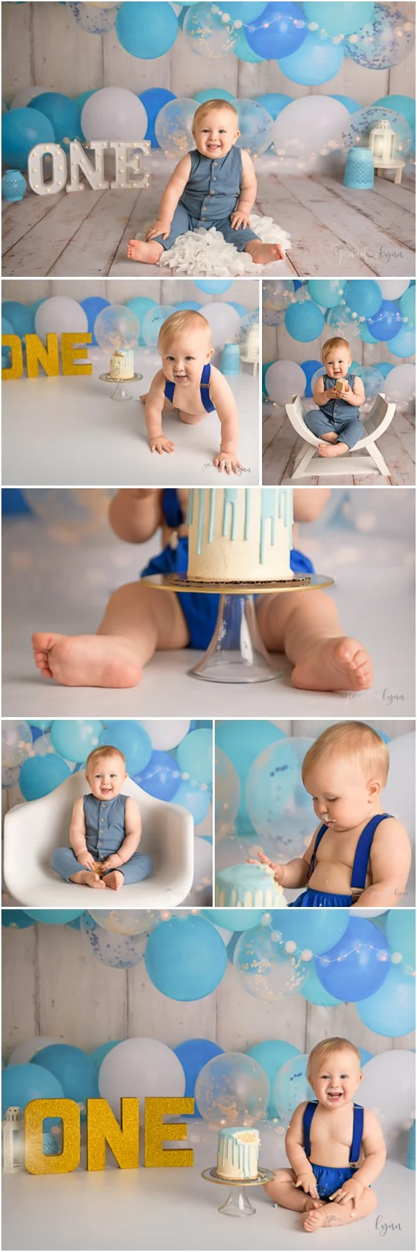 Noah baby boy blue balloon cake smash first birthday denver.jpg