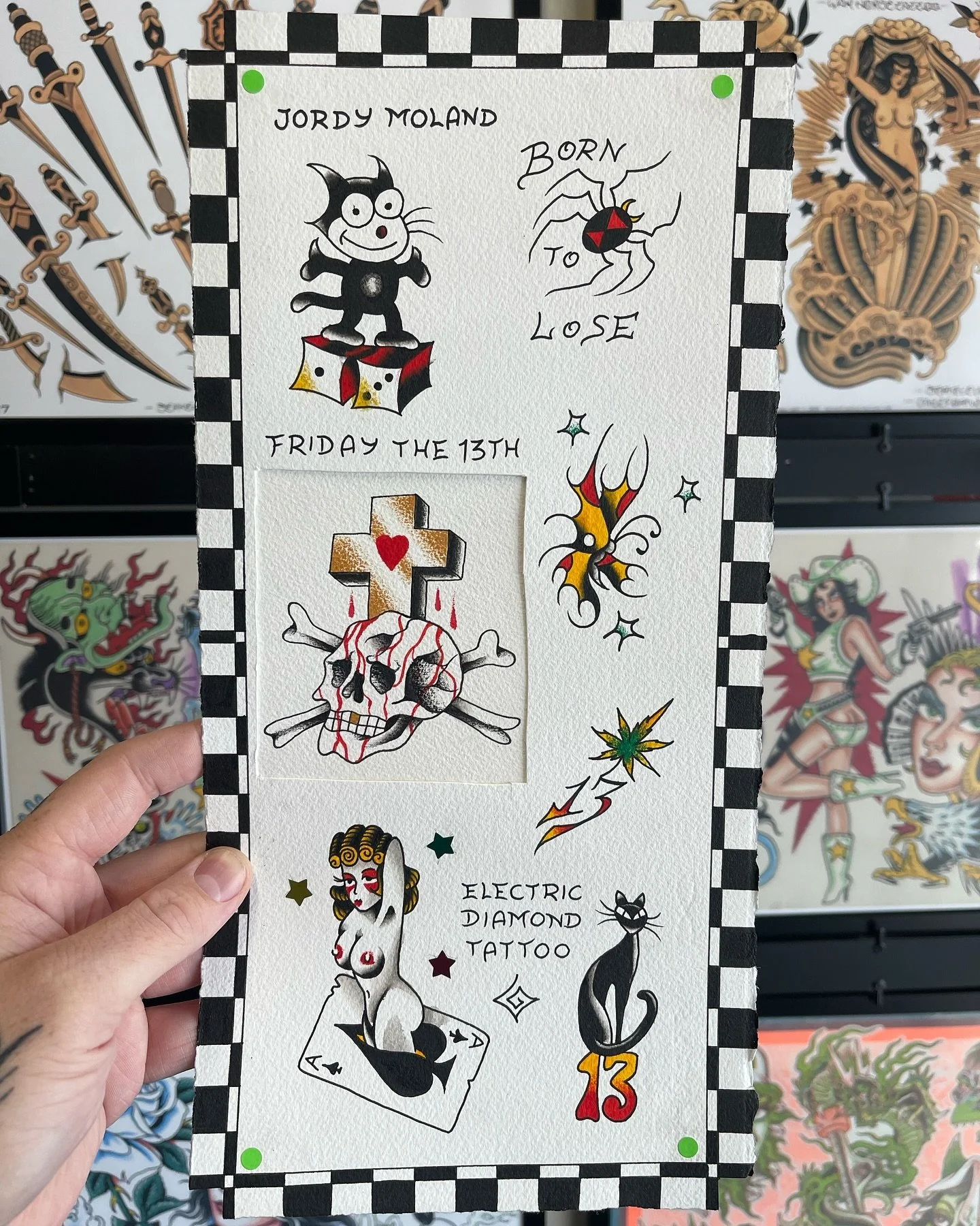 ⚡️💎‼️FRIDAY THE 13th FLASH‼️💎⚡️
I will be performing these designs Friday at the great and mighty @electricdiamondtattoo  ALL DESIGNS $69+tip color or black and grey. First come first served. 11am-8pm Hope to see you all there❤️