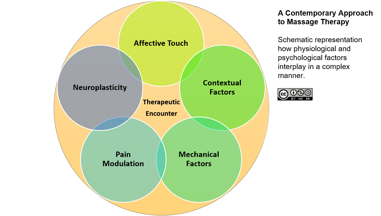 In a contemporary approach massage therapists use a clinically-oriented multi-modal treatment (manual therapy, remedial exercise and patient education) based on the biopsychosocial model of health and disease.