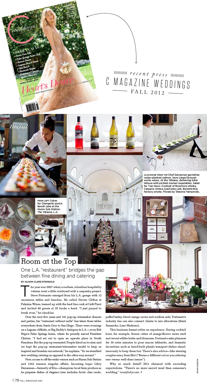 c magazine weddings fall 2012 press catering bridal resources and vendors