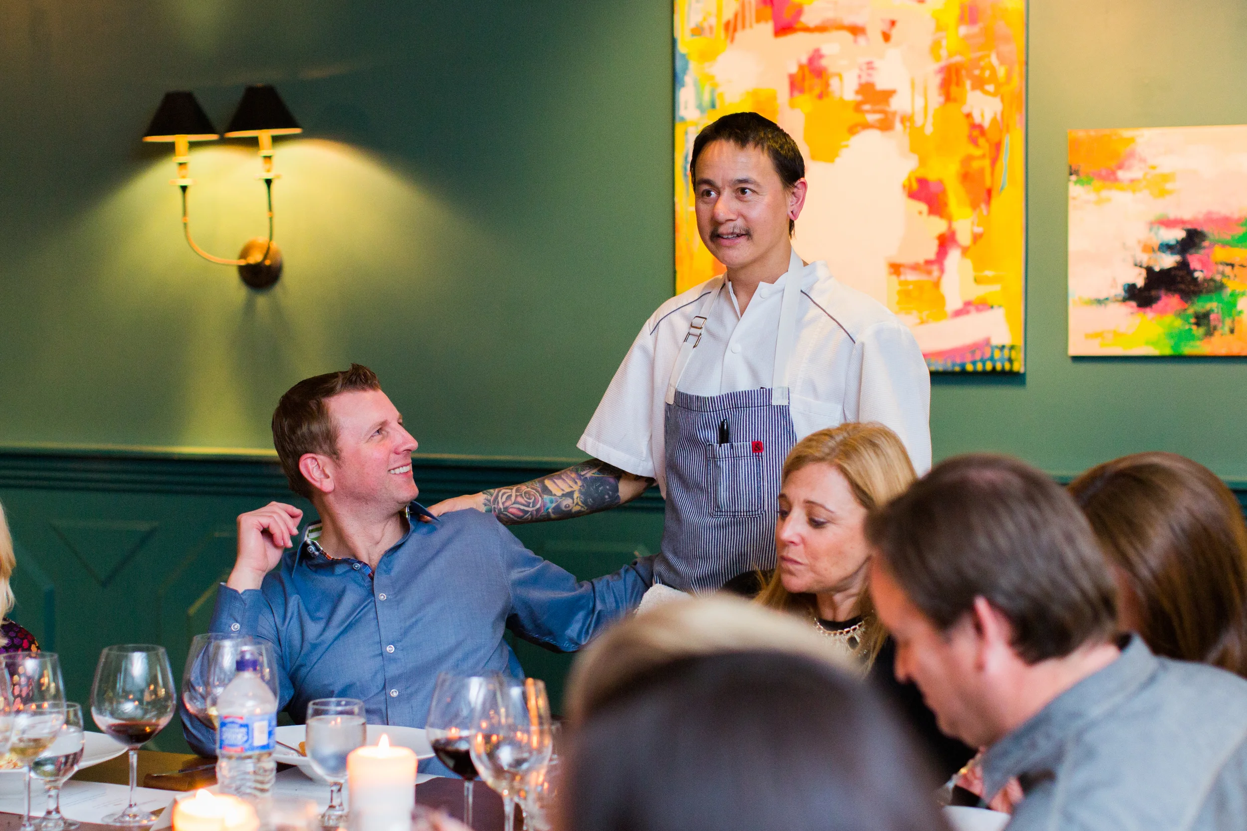 executive chef libry darusman with our guests. 