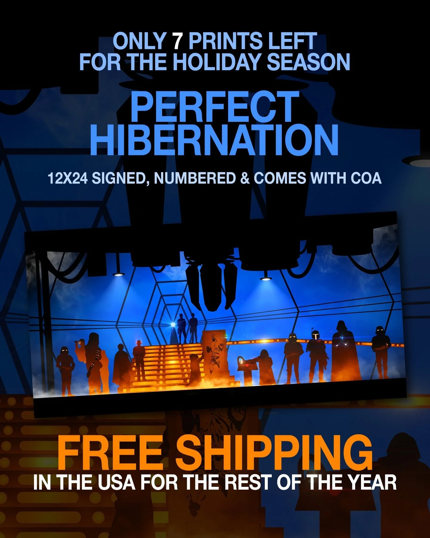 Link to website in my profile. Free shipping the US for the rest of the year. Very limited stock on prints. Get them while you can! 

#starwars #starwarartist #jasonwchristman #TESB #theempirestrikesback #perfecthibernation #starwarsholiday #starwars