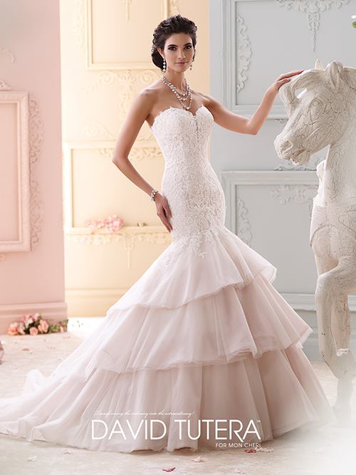 David Tutera 215262 Color: IV TEAROSE Size 6 Retail Price: $1,348 Our Price: $944 Las Vegas Location