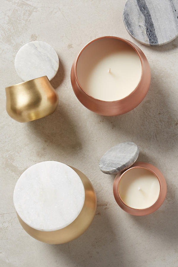 Burnished candle from anthropologie $18.00