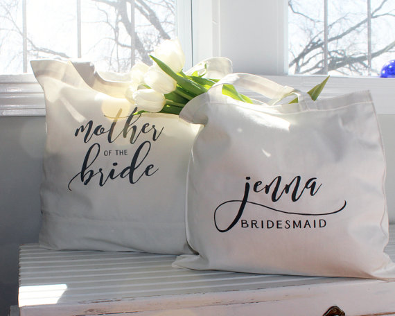 Personalized bridesmaid tote from 42 North designs $15.00