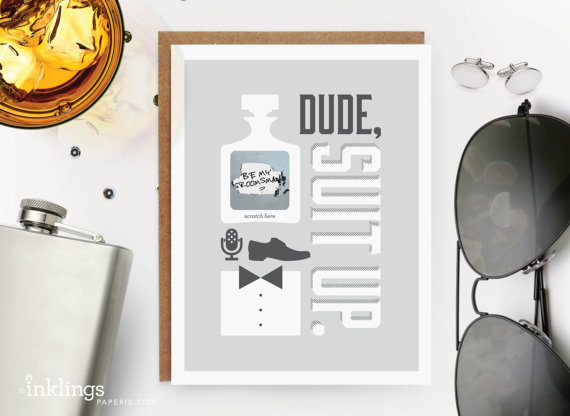 groomsmen scratch off card from inklings paperie $21.00/set of 6