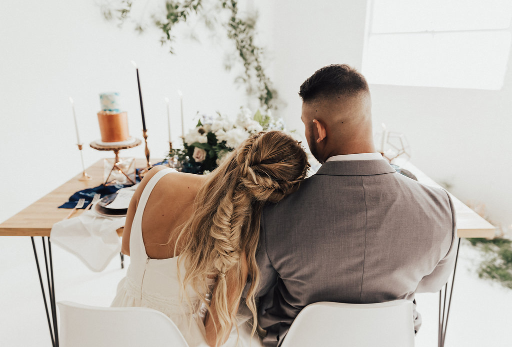 fall wedding sweetheart table
