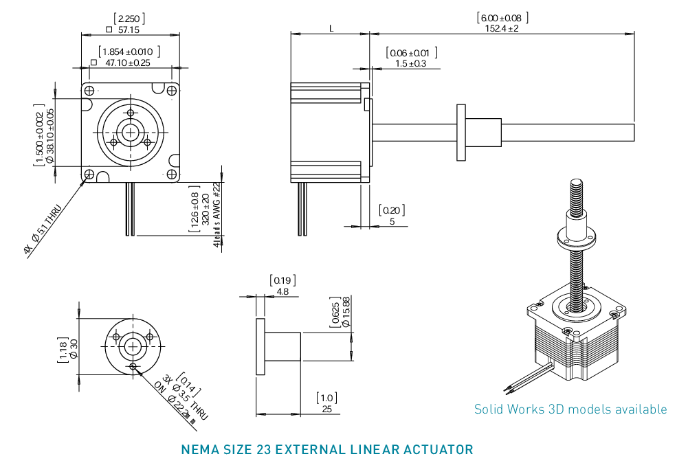 NEMA 23 Linear Actuators — DINGS' Motion USA