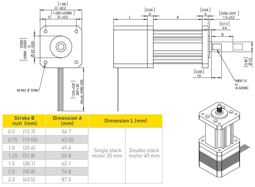 NEMA 17 Linear Actuator — DINGS' Motion USA