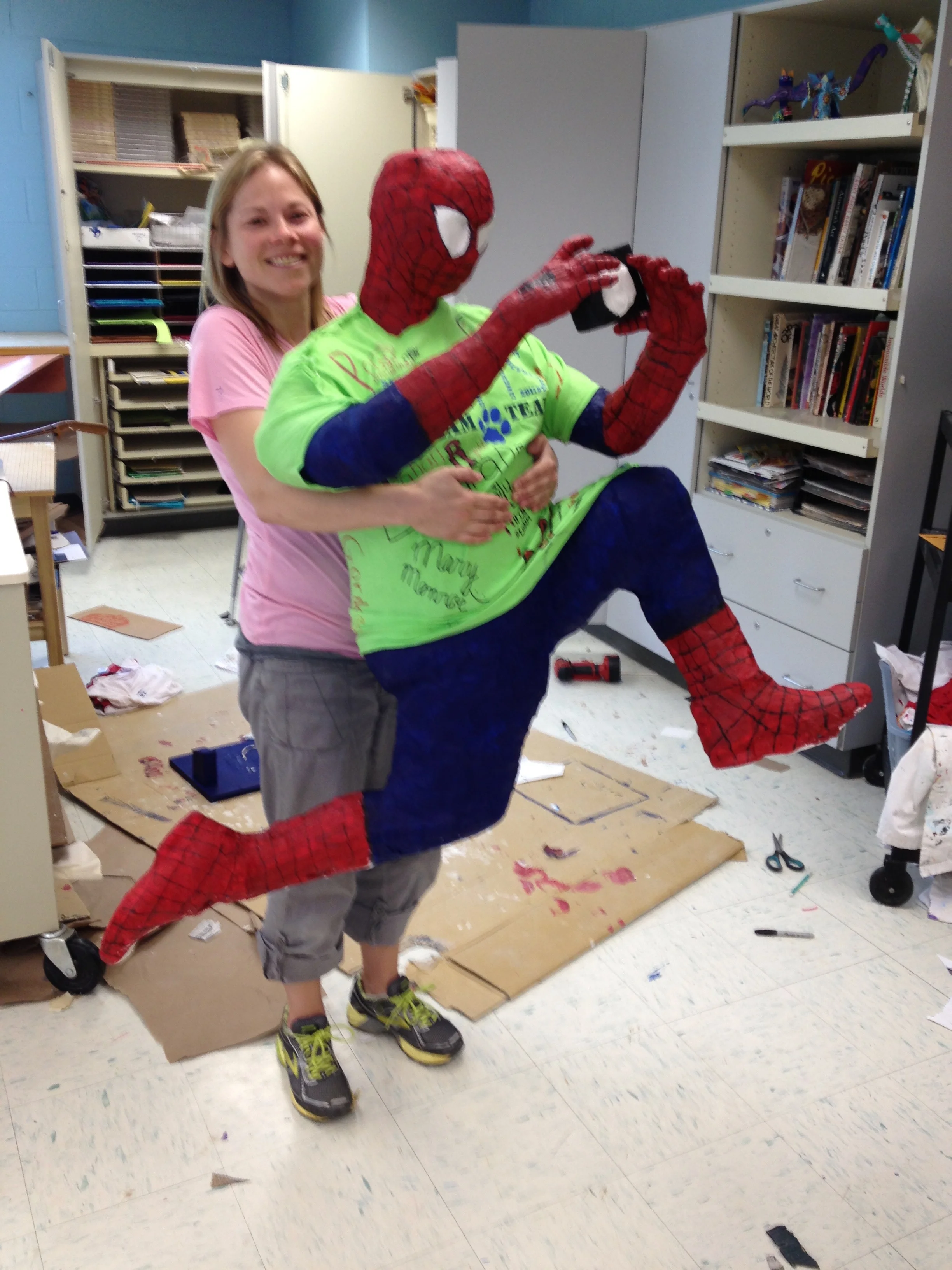 "Ms. Jankiewicz, can we build a life size Spiderman!?"